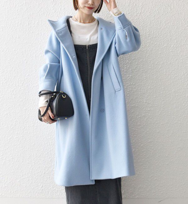 SHIPS any「SHIPS any: ノンミュールジングウール スタンドネック ロング コート」|その他|