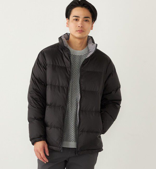 SHIPS Colors 「SHIPS Colors:リバーシブル スタンドカラー ダウン ジャケット」|ダウン|ブラック