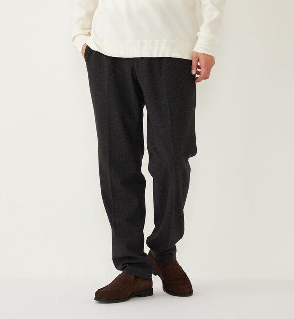 SHIPS Colors 「SHIPS Colors:〈手洗い可能〉AVANT(R)LOOP スラックス(セットアップ対応可能)」|スラックス|ブラック