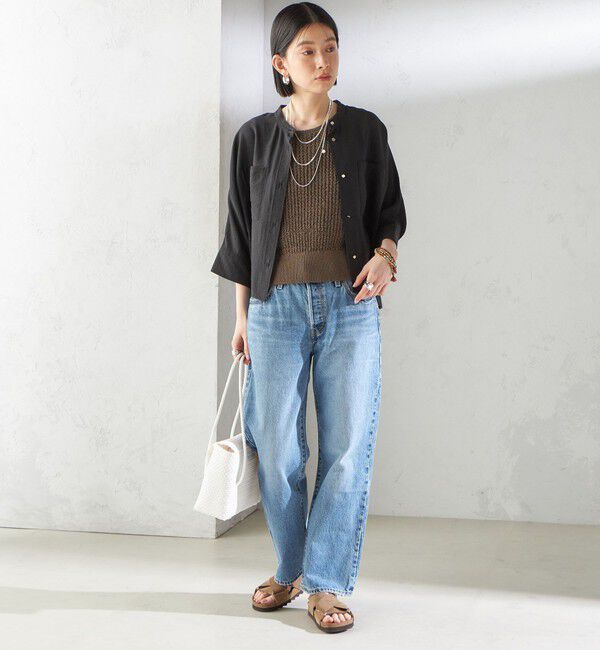 SHIPS for women「〈手洗い可能〉ペーパー ポリエステル ノースリーブ プルオーバー」|ベスト・ジレ|