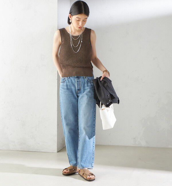 SHIPS for women「〈手洗い可能〉ペーパー ポリエステル ノースリーブ プルオーバー」|ベスト・ジレ|