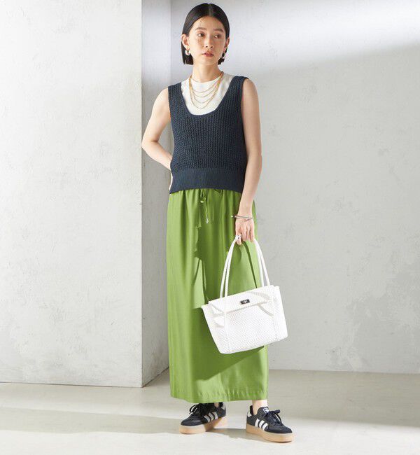 SHIPS for women「〈手洗い可能〉ペーパー ポリエステル ノースリーブ プルオーバー」|ベスト・ジレ|