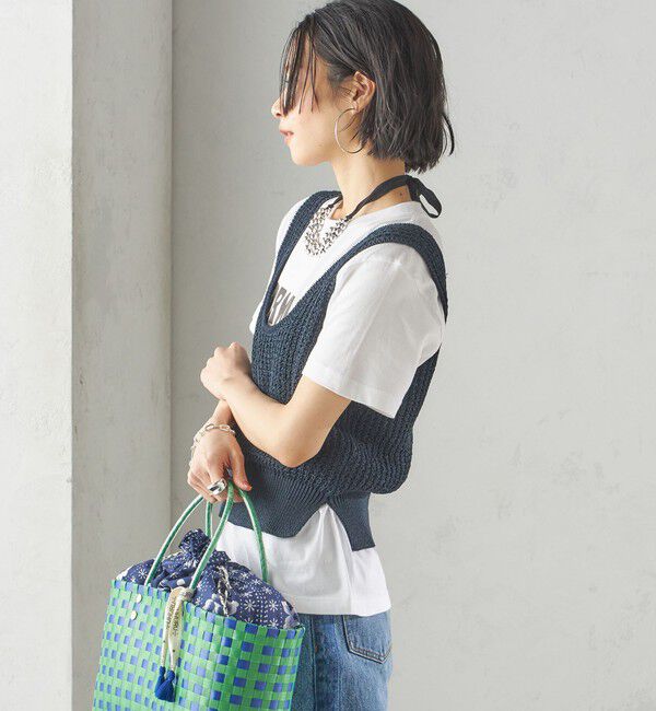 SHIPS for women「〈手洗い可能〉ペーパー ポリエステル ノースリーブ プルオーバー」|ベスト・ジレ|