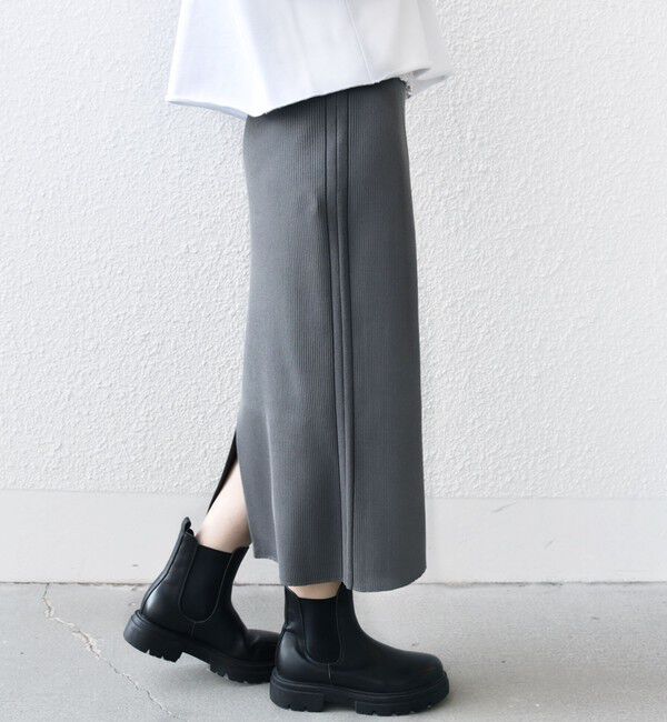 SHIPS for women「〈手洗い可能〉前後 2WAY リブ ニット スカート」|スカート|