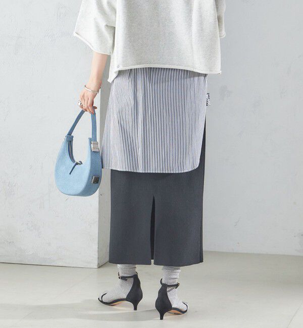 SHIPS for women「〈手洗い可能〉前後 2WAY リブ ニット スカート」|スカート|