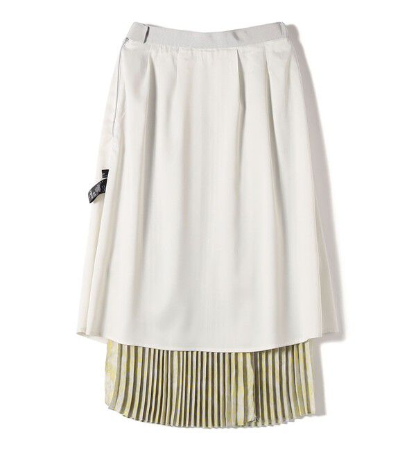 SHIPS for women「SHIPS Primary Navy Label:グログラン ベルト プリーツ スカート」|スカート|