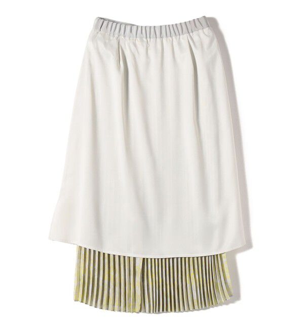 SHIPS for women「SHIPS Primary Navy Label:グログラン ベルト プリーツ スカート」|スカート|