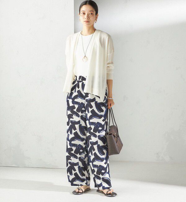 SHIPS for women「〈手洗い可能〉18G フィルミーコットン Vネック 1ボタン カーディガン」|カーディガン|