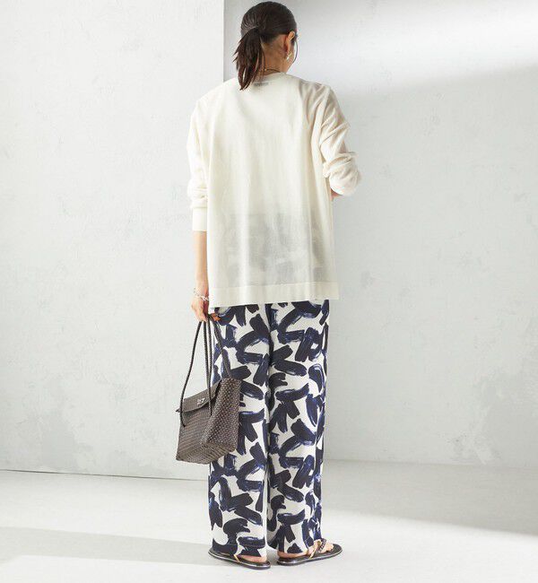 SHIPS for women「〈手洗い可能〉18G フィルミーコットン Vネック 1ボタン カーディガン」|カーディガン|