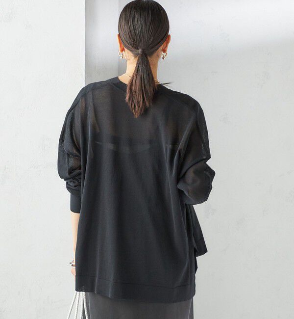 SHIPS for women「〈手洗い可能〉18G フィルミーコットン Vネック 1ボタン カーディガン」|カーディガン|