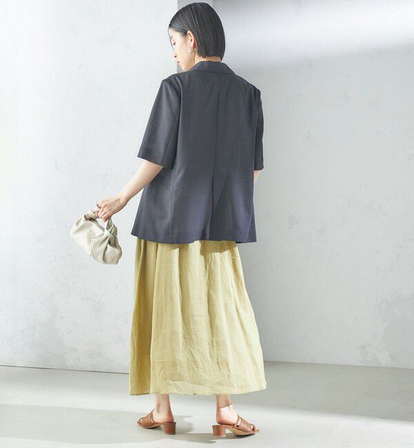 SHIPS for women「〈手洗い可能〉ダブル 半袖 ジャケット」|テーラードジャケット|