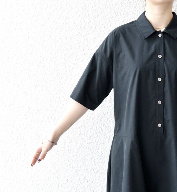 SHIPS any「SHIPS any:〈洗濯機可能〉タイプライター ボリューム シャツ ワンピース」|ワンピース|