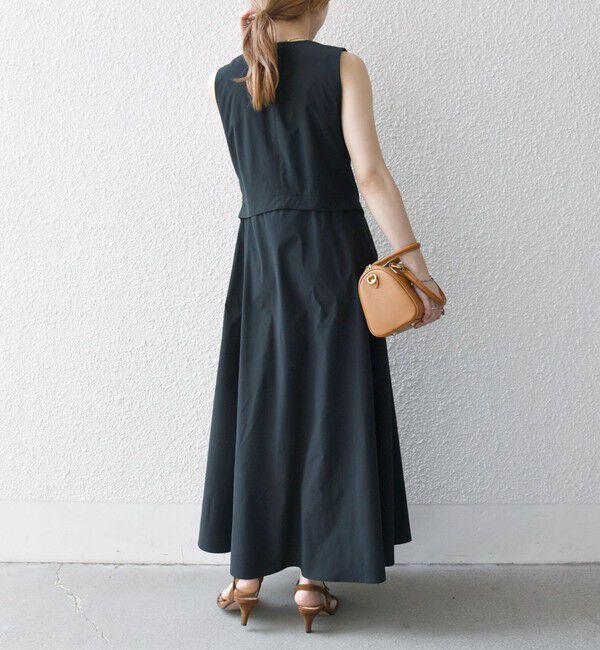 SHIPS any「SHIPS any:〈洗濯機可能〉タイプライター ジレ レイヤードデザイン ワンピース」|ワンピース|