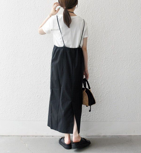 SHIPS any「SHIPS any:〈洗濯機可能〉Iライン キャミ ワンピース &times; ベーシック TEE セット」|ジャンパースカート|