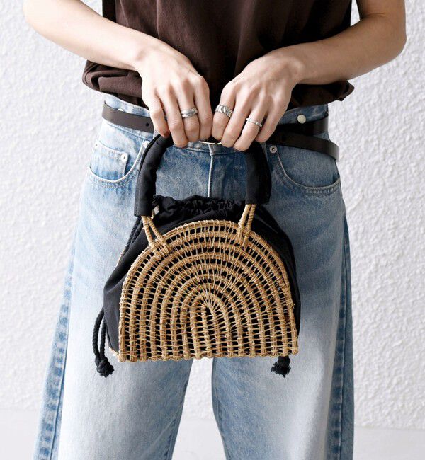 SHIPS any「《一部追加予約》TARANGO: ハーフ ラウンド カゴ バッグ」|かごバッグ|