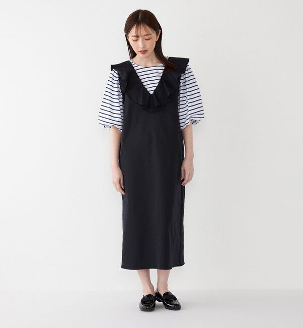 SHIPS Colors 「SHIPS Colors:〈手洗い可能〉ラッフル ジャンパースカート」|ジャンパースカート|