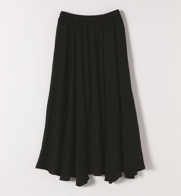 quaranciel「quaranciel:〈洗濯機可能〉シアー ストライプ ギャザーフレア スカート & ブラウス セット」|ワンピース|