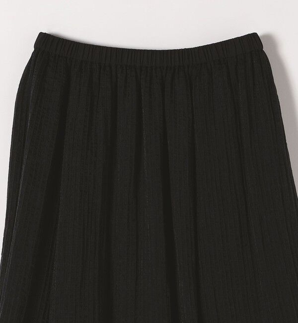 quaranciel「quaranciel:〈洗濯機可能〉シアー ストライプ ギャザーフレア スカート & ブラウス セット」|ワンピース|