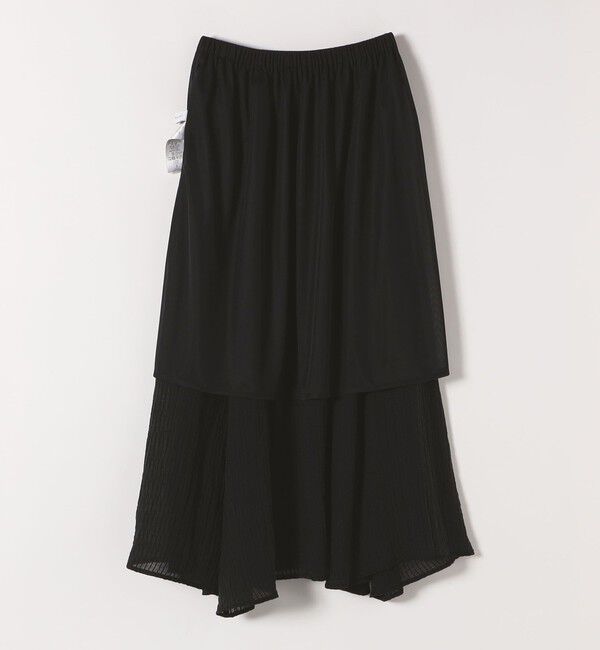 quaranciel「quaranciel:〈洗濯機可能〉シアー ストライプ ギャザーフレア スカート & ブラウス セット」|ワンピース|