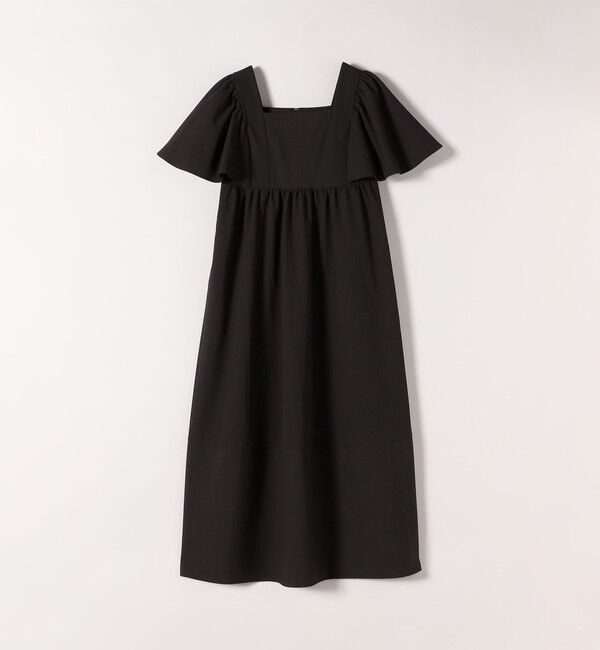 SHIPS any「SHIPS any:〈洗濯機可能〉ミニサッカー スクエアネック フレア ワンピース」|ワンピース|