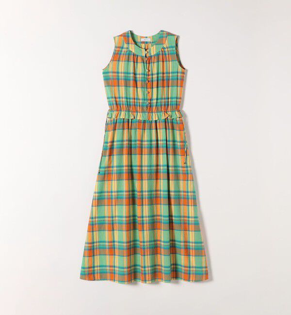 SHIPS any「SHIPS any:〈洗濯機可能〉マドラス チェック ノースリーブ ワンピース」|ワンピース|