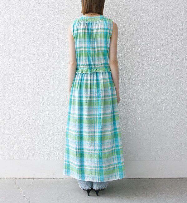 SHIPS any「SHIPS any:〈洗濯機可能〉マドラス チェック ノースリーブ ワンピース」|ワンピース|