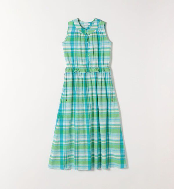 SHIPS any「SHIPS any:〈洗濯機可能〉マドラス チェック ノースリーブ ワンピース」|ワンピース|