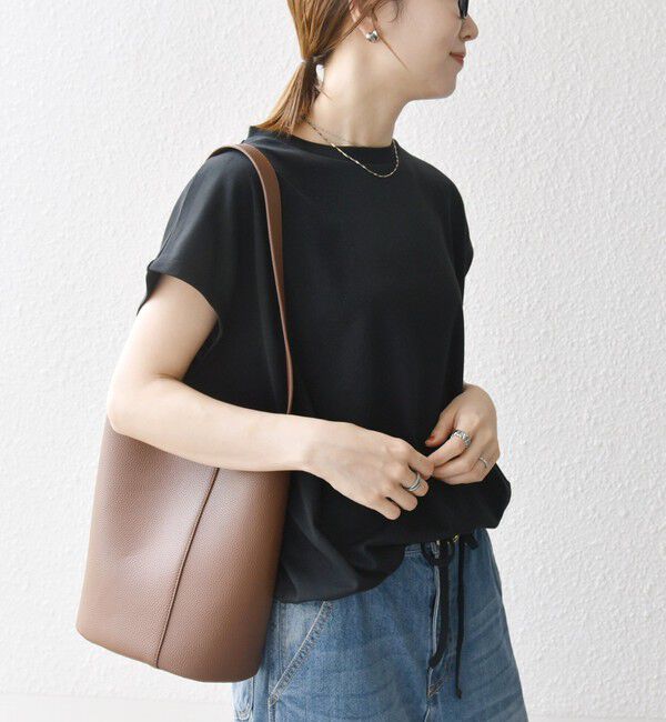 SHIPS any「SHIPS any:〈接触冷感/汗染み防止加工/洗濯機可能〉ドロスト フレンチスリーブ TEE」|Tシャツ・カットソー|