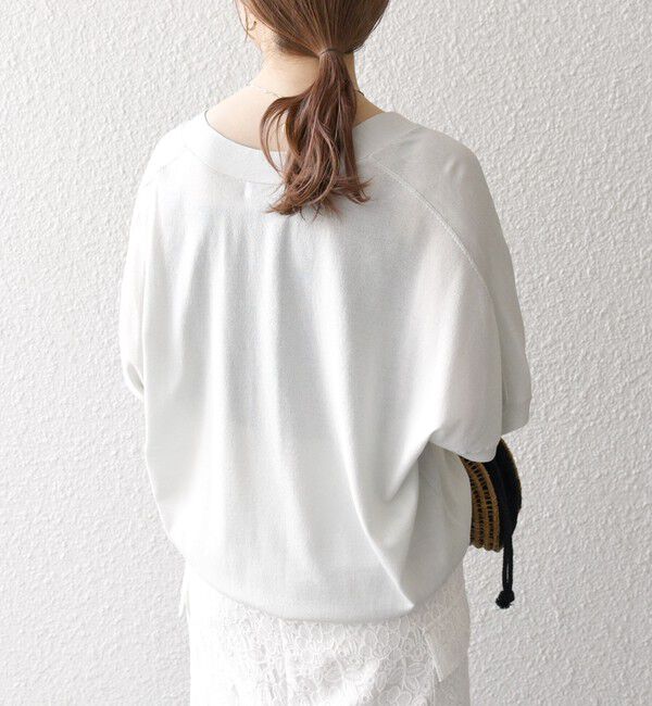 SHIPS any「SHIPS any:〈接触冷感/手洗い可能〉Vネック ドルマン ミディ カーディガン」|カーディガン|