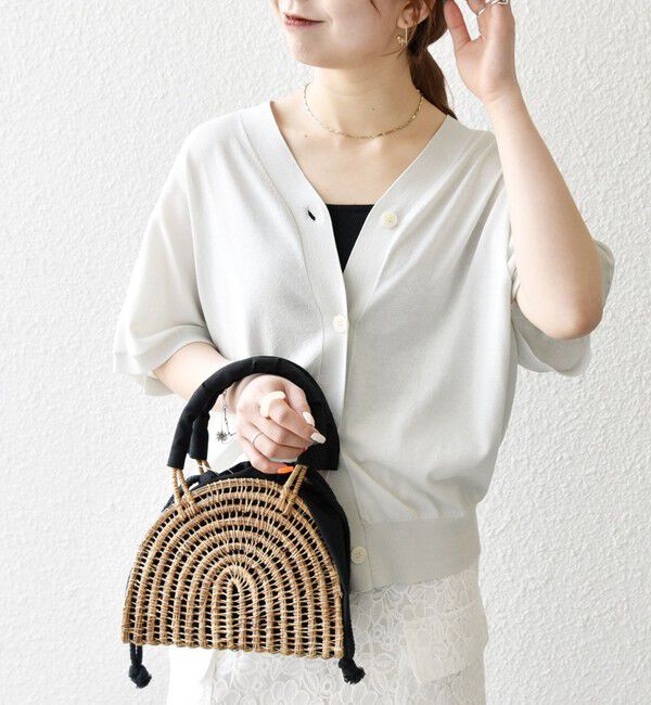 SHIPS any「SHIPS any:〈接触冷感/手洗い可能〉Vネック ドルマン ミディ カーディガン」|カーディガン|