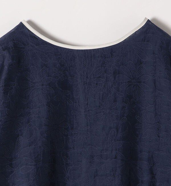 SHIPS any「《追加予約》SHIPS any:〈洗濯機可能〉フラワー ジャカード ドルマン パイピング ブラウス」|シャツ・ブラウス|