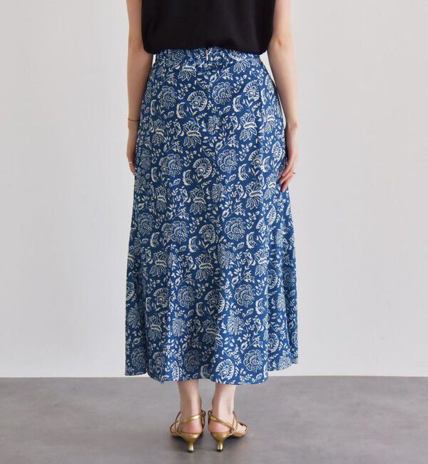 quaranciel「quaranciel:〈洗濯機可能〉フラワー プリント マーメイド ロング スカート」|スカート|