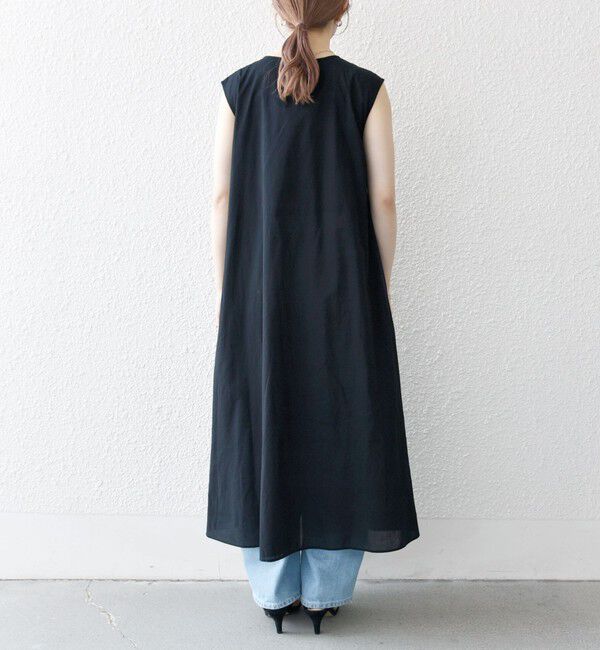 SHIPS any「SHIPS any:〈手洗い可能〉ロープ デザイン ピンタック フレンチスリーブ ワンピース」|ワンピース|