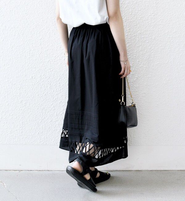 SHIPS any「SHIPS any:〈手洗い可能〉ロープ デザイン ギャザー フレア スカート」|スカート|