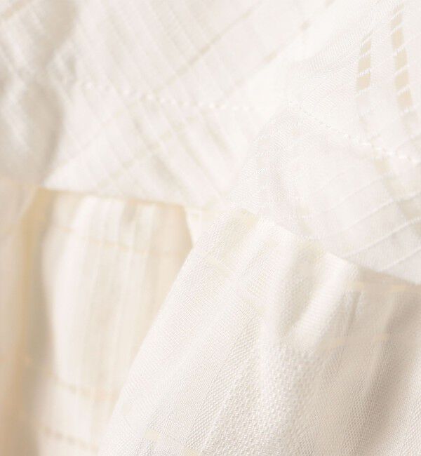 SHIPS any「SHIPS any:〈洗濯機可能〉シアー チェック ティアード ペプラム 2WAY ブラウス」|シャツ・ブラウス|