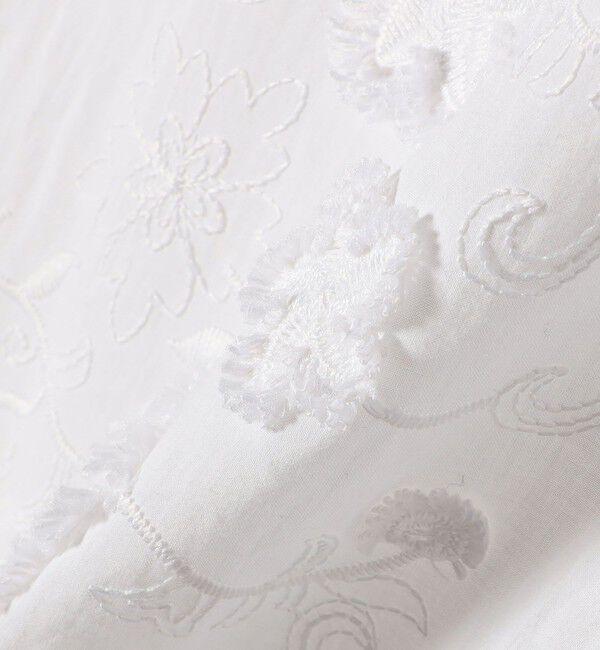 SHIPS any「SHIPS any:〈手洗い可能〉3D フラワー エンブロイダリー ロング ワンピース」|ワンピース|