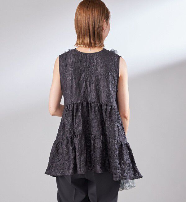 SHIPS for women「TORRAZZO DONNA:〈手洗い可能〉フラワー ティアード ブラウス」|シャツ・ブラウス|