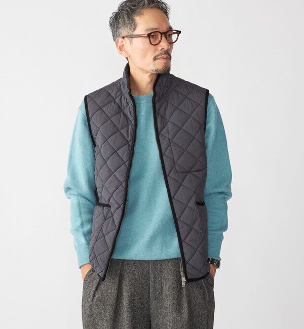 SHIPS「SHIPS:〈手洗い可能〉NETPLUS(R) キルティング スタンド ベスト」|ダウンベスト・ベスト|