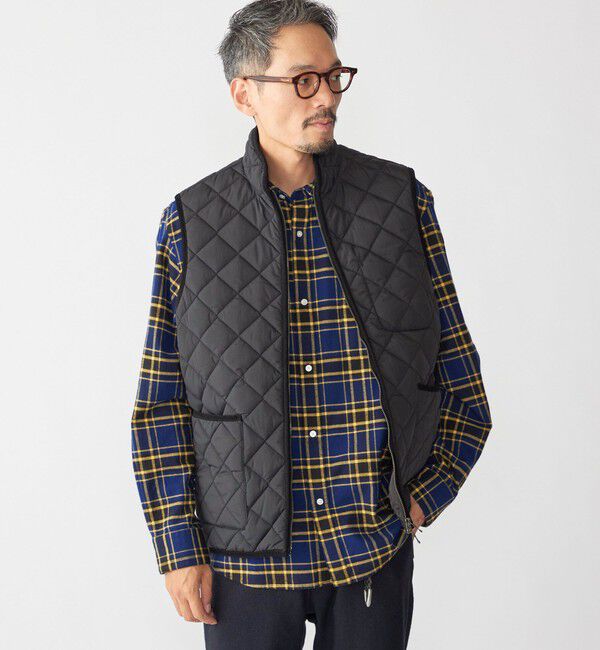 SHIPS「SHIPS:〈手洗い可能〉NETPLUS(R) キルティング スタンド ベスト」|ダウンベスト・ベスト|