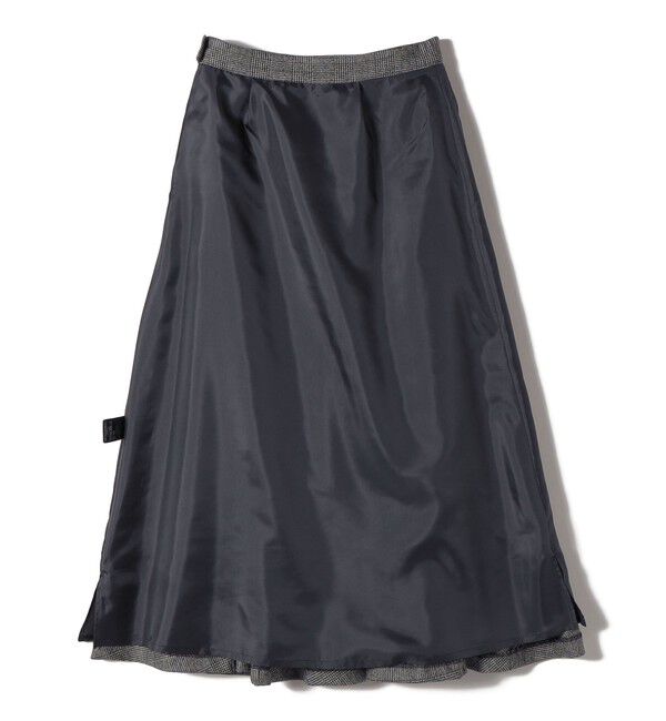 SHIPS for women「SHIPS Primary Navy Label:フラノ パネル チェック フレア スカート」|スカート|