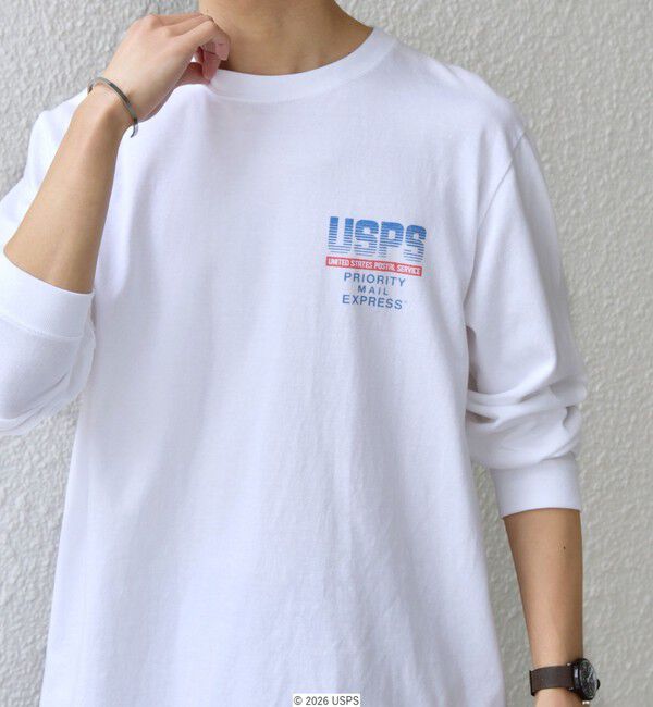 SHIPS any「GOOD ROCK SPEED: USPS グラフィック プリント Tシャツ(ロンT)◇」|Tシャツ・カットソー|