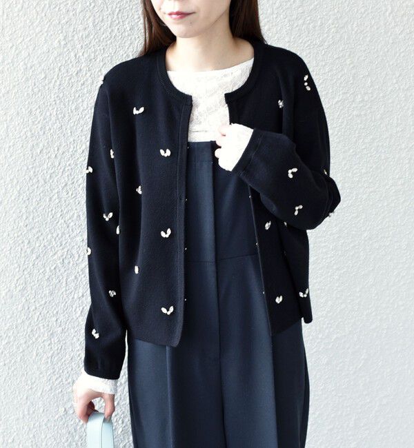 SHIPS Colors 「SHIPS Colors:〈手洗い可能〉ストレッチ レース ボートネック トップス◇」|Tシャツ・カットソー|