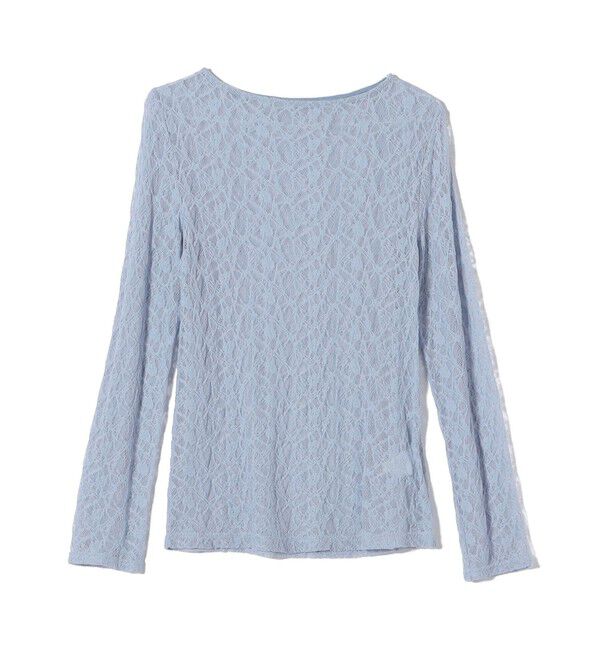 SHIPS Colors 「SHIPS Colors:〈手洗い可能〉ストレッチ レース ボートネック トップス◇」|Tシャツ・カットソー|