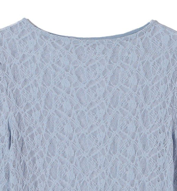 SHIPS Colors 「SHIPS Colors:〈手洗い可能〉ストレッチ レース ボートネック トップス◇」|Tシャツ・カットソー|