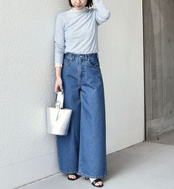 SHIPS Colors 「SHIPS Colors:〈手洗い可能〉ストレッチ レース ボートネック トップス◇」|Tシャツ・カットソー|