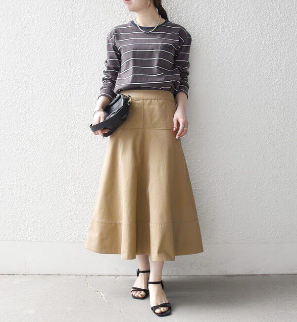 SHIPS any「SHIPS any:〈洗濯機可能〉チノ バック ジップ フレア スカート」|スカート|