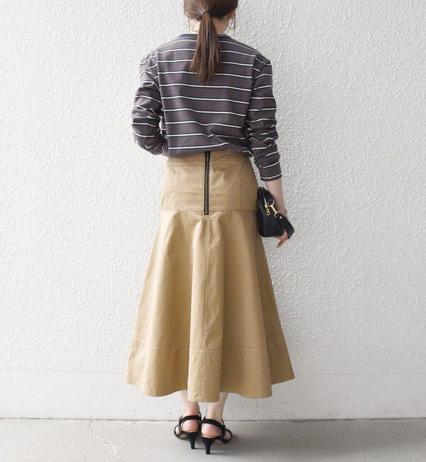 SHIPS any「SHIPS any:〈洗濯機可能〉チノ バック ジップ フレア スカート」|スカート|