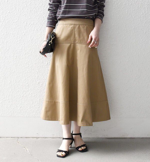 SHIPS any「SHIPS any:〈洗濯機可能〉チノ バック ジップ フレア スカート」|スカート|
