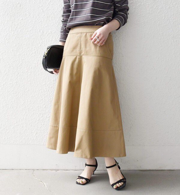 SHIPS any「SHIPS any:〈洗濯機可能〉チノ バック ジップ フレア スカート」|スカート|