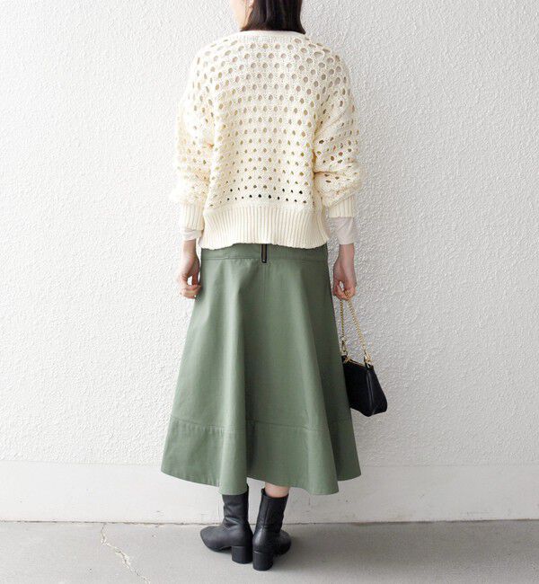 SHIPS any「SHIPS any:〈洗濯機可能〉チノ バック ジップ フレア スカート」|スカート|